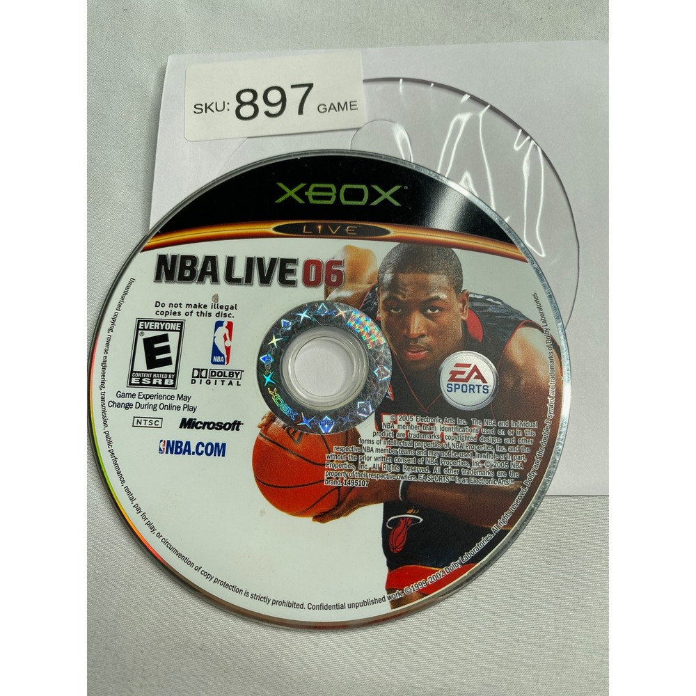 NBA Live 06 Microsoft Xbox Original Video Game Disc Only